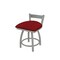 Holland Bar Stool Co 18" Low Back Swivel Vanity Stool, Nickel Finish, Graph Ruby Seat 82118AN016 - alternate 1